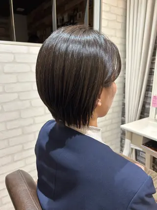 ショート ナカオ/酸性縮毛矯正 髪質改善/レイヤー/のヘアスタイル