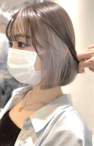 ミディアム カラー 🌈インナーカラー ‘ショウマ’🌈のヘアスタイル