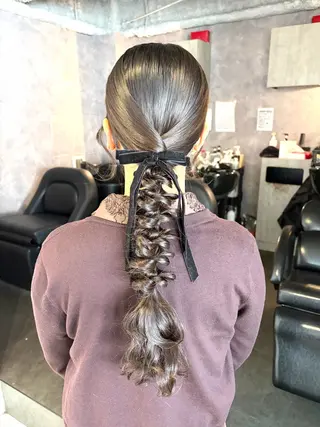 ロング ヘアアレンジ 🩶鈴木茉奈🩶艶髪 /透明感/暖色カラーのヘアスタイル