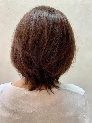 ミディアム 加藤 遥花のヘアスタイル