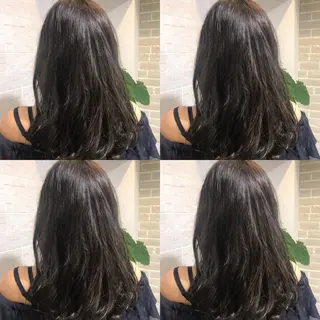 セミロング カラー ブリーチ特化 梅田本多翔のヘアスタイル