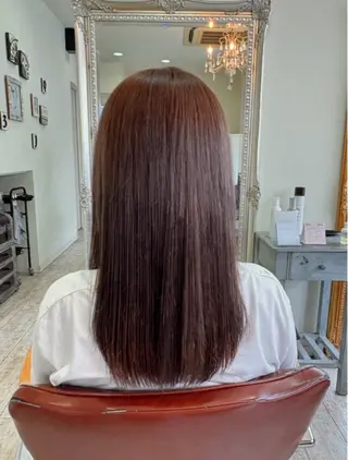 セミロング カラー いもの こはるのヘアスタイル