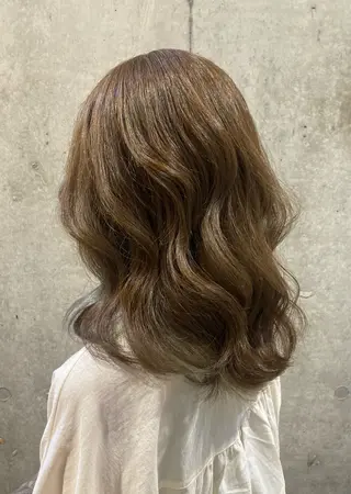 セミロング カラー 横浜美容室/暖色系 michika🌹のヘアスタイル
