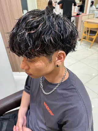 ショート カラー パーマ メンズ メンズパーマ特化/ メッシュ/薫/店長のヘアスタイル