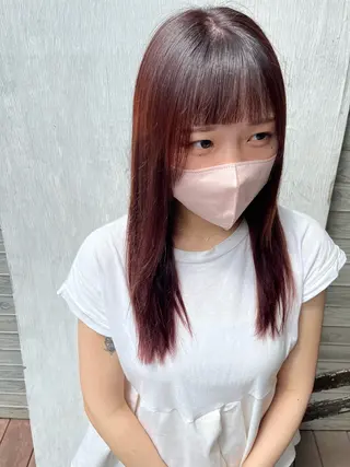 セミロング 【美ボブ.艶カラー. 梅田茶屋町】midoのヘアスタイル