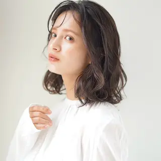 ミディアム カラー パーマ 髪質改善ストレート✨ パーマヘア✨YUKIのヘアスタイル