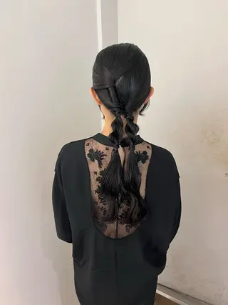 ロング ヘアアレンジ 卒業式お呼ばれ🕊️ ヘアセット✴︎ミキのヘアスタイル