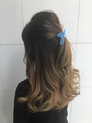 ロング カラー ヘアアレンジ K. SUZUKAのヘアスタイル