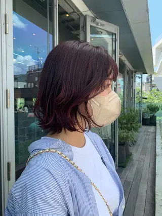 ミディアム カトウ ユウカのヘアスタイル