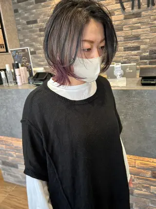 カラー ミディアム ハイトーンベージュ 新潟/Manamiのヘアスタイル