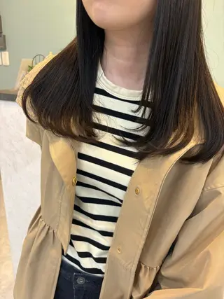 セミロング カラー 暗髪艶カラー/ 髪質改善TR/maiのヘアスタイル