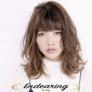 カラー Endearing 銀座/レイヤーカットのヘアスタイル
