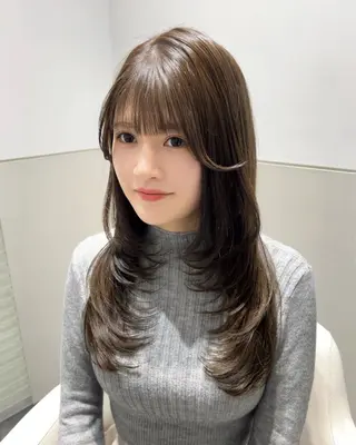 ロング カラー 🩷韓国ヘア/ヨシン モリ🩷Maikaのヘアスタイル