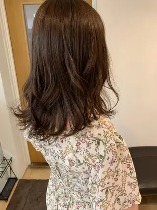 ミディアム カラー クニモトハルナ ボブ/柔らかカラーのヘアスタイル