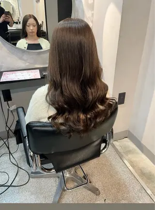 ロング 濱川響太レディース カットモデルのヘアスタイル