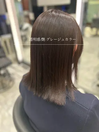 ミディアム カラー 韓国っぽ透け感カラー マンツーマン🫧なおのヘアスタイル