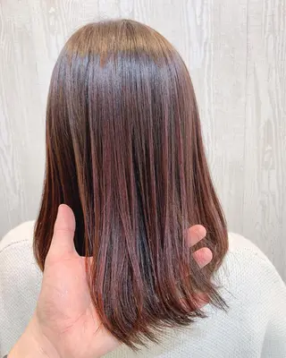 ミディアム カラー ヘアアレンジ HUENEST アカデミーサロンのヘアスタイル