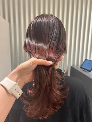 ミディアム カラー パーマ ヘアアレンジ 押切 響 のヘアスタイル