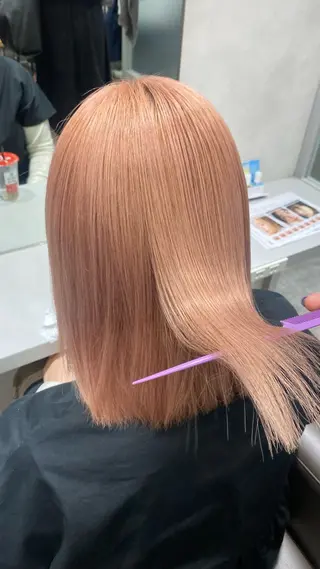 ミディアム 彩華 🎀 西梅田美容室のヘアスタイル