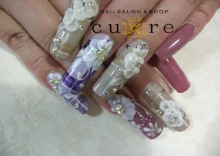 ロング ネイル ネイルサロン Cureのネイルデザイン