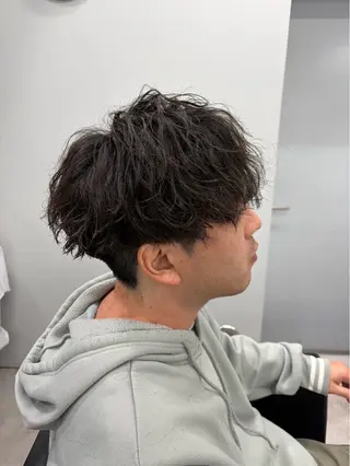 ショート パーマ メンズ 北千住No1 二田健吾‼️のヘアスタイル