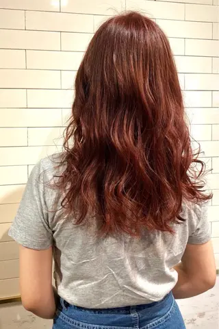 セミロング カラー 髪質改善⌇透明感 カラー⌇川上葵のヘアスタイル