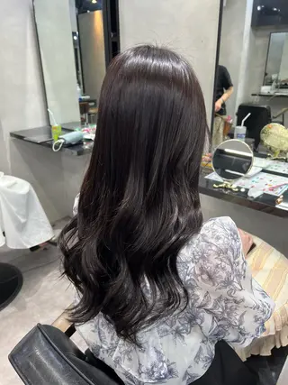 ロング カラー ヘアアレンジ 個室で似合わせ好印象 🧡外山弥千代のヘアスタイル