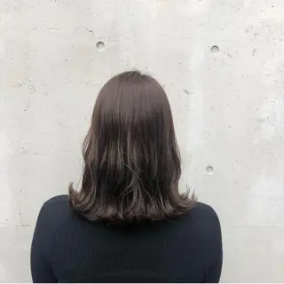 セミロング カラー ヘアアレンジ 酸性縮毛矯正🧴韓国 レイヤー/髪質改善のヘアスタイル