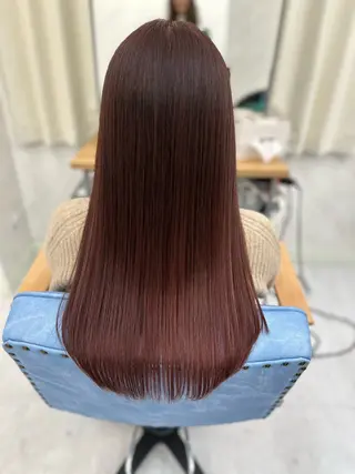 ロング カラー 縮毛矯正×ボブ💎 髪質改善/木下のヘアスタイル