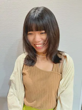 ミディアム かわい りほのヘアスタイル