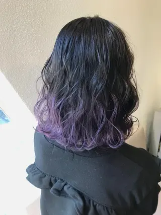 ミディアム カラー lani ブリーチ /ダブルカラーのヘアスタイル