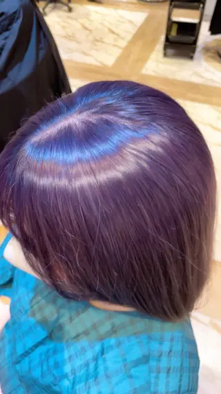 ミディアム ブリーチなし 透明感カラー/艶髪のヘアスタイル
