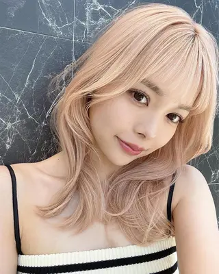 セミロング チダアキフミ Ash大森のヘアスタイル