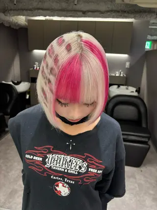 ミディアム カラー 名古屋／デザイン／ ブリーチ/松井亮磨のヘアスタイル