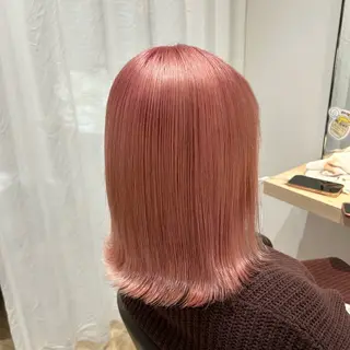ミディアム カラー 砂野 真璃奈のヘアスタイル