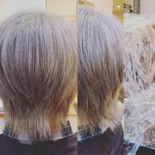ショート カラー パーマ 佐藤 俊夫のヘアスタイル