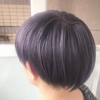 ショート カラー 岩谷/ブリーチ 🪽透明感カラーのヘアスタイル