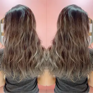 セミロング カラー プル艶職人/ にしものヘアスタイル