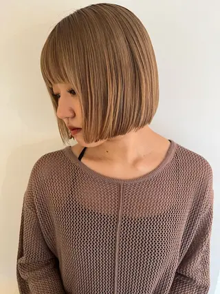 ミディアム カラー 表参道🌿赤み消し カラー/チナツのヘアスタイル