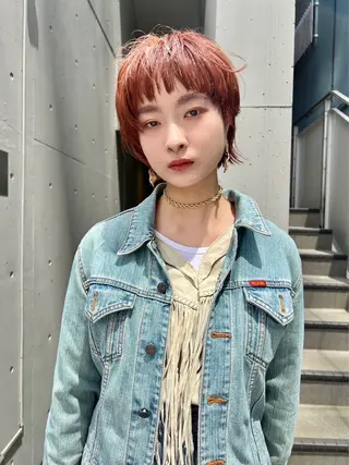 ショート 透明感カラー/似合わ せカット/大島実加永のヘアスタイル