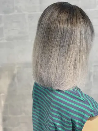 ミディアム メンズスタイル バレイヤージュ　齋藤のヘアスタイル