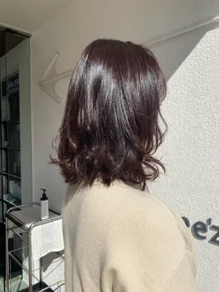 ミディアム カラー 山中 パトリシアのヘアスタイル