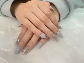 ネイル はばすみれ🎀ﾈｲﾙ 光ﾌｪｲｼｬﾙ ﾍｱのネイルデザイン