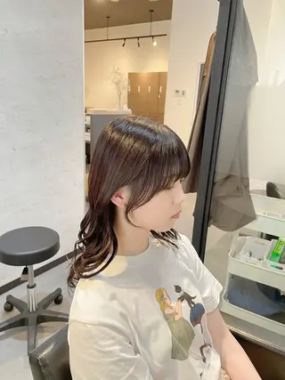 セミロング カラー 👑髪質改善カラー 中垣斗希のヘアスタイル