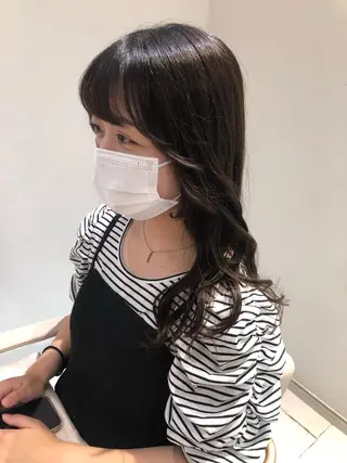 セミロング カラー 髪質改善/レイヤー/ お顔まわり/Ami.のヘアスタイル