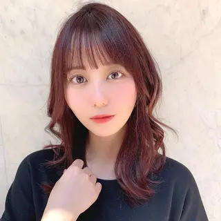 セミロング カラー ✨️美髪矯正×似合わ せ艶カラー✨藤田透のヘアスタイル