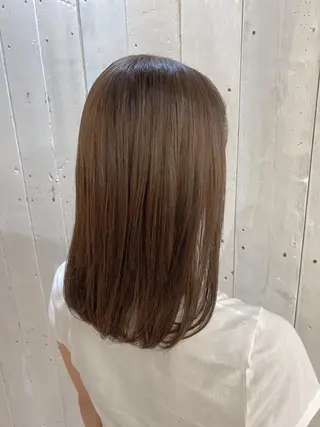 ミディアム ストレート🌹カラー お任せを🌈bucoのヘアスタイル