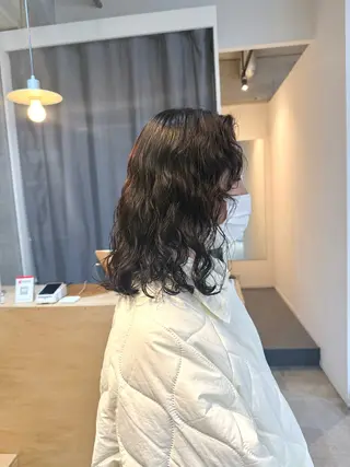 ミディアム 🌿朝5分でお洒落 パーマスタイル🌿のヘアスタイル