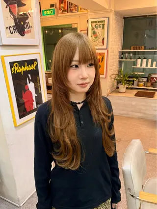 ロング カラー ウルフレイヤー エクステ/kokiのヘアスタイル
