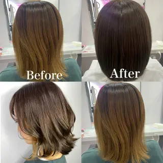 ショート カラー 髪質改善×矯正🫧 韓国ヘアasamiのヘアスタイル
